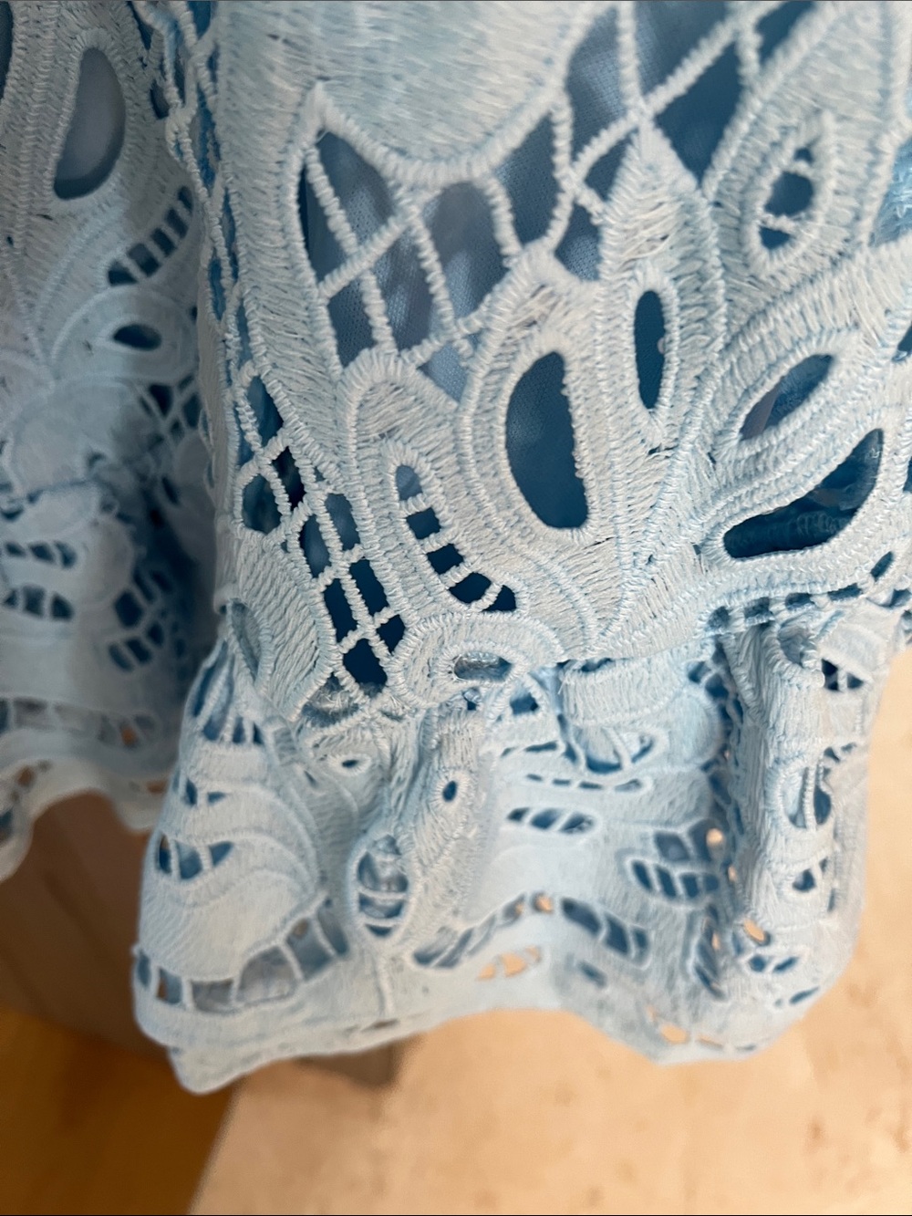 NWT REVOLVE Australia SHOWPO Kiss Me Now blue lace mini dress US 8 - Picture 4 of 10
